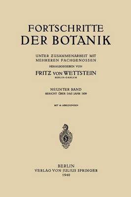 Fortschritte Der Botanik: Neunter Band (Paperback)