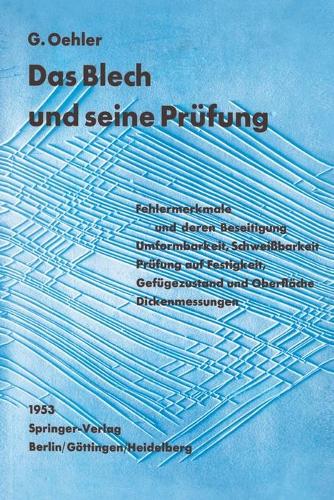 Das Blech Und Seine Prufung (Paperback)