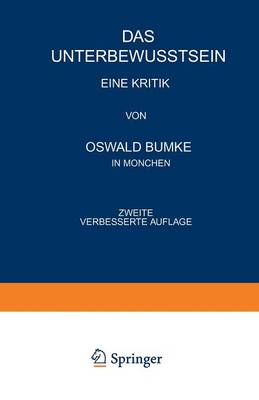Das Unterbewusstsein: Eine Kritik (Paperback)
