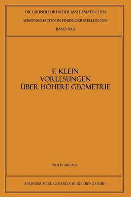 Vorlesungen ber H here Geometrie - Grundlehren Der Mathematischen Wissenschaften (Springer Hardcover) 22 (Paperback)