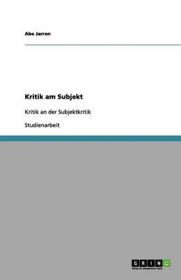 Kritik Am Subjekt (Paperback)