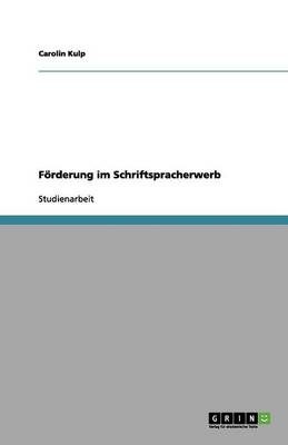 Frderung Im Schriftspracherwerb (Paperback)