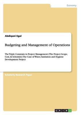 Budgeting and Management of Operations (Paperback)
