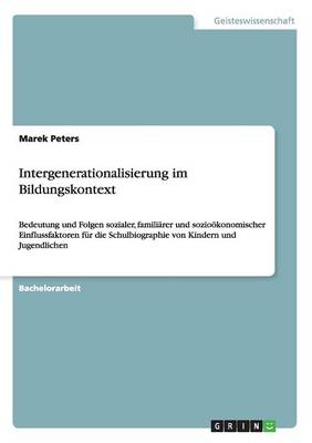 Intergenerationalisierung Im Bildungskontext (Paperback)