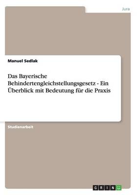 Das Bayerische Behindertengleichstellungsgesetz - Ein berblick Mit Bedeutung F r Die Praxis (Paperback)