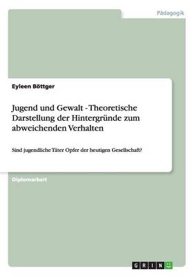 Jugend Und Gewalt - Theoretische Darstellung Der Hintergrunde Zum Abweichenden Verhalten (Paperback)