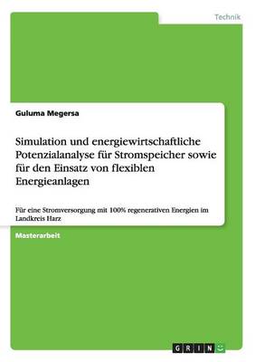 Simulation Und Energiewirtschaftliche Potenzialanalyse F r Stromspeicher Sowie F r Den Einsatz Von Flexiblen Energieanlagen (Paperback)
