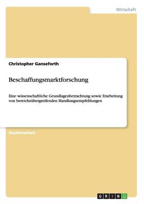 Beschaffungsmarktforschung (Paperback)