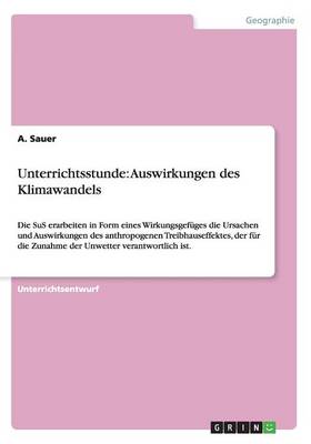 Unterrichtsstunde: Auswirkungen Des Klimawandels (Paperback)