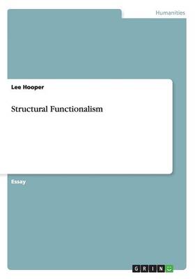 Structural Functionalism (Paperback)
