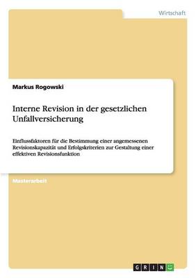 Interne Revision in Der Gesetzlichen Unfallversicherung (Paperback)
