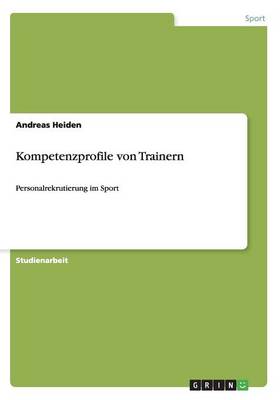 Kompetenzprofile Von Trainern (Paperback)