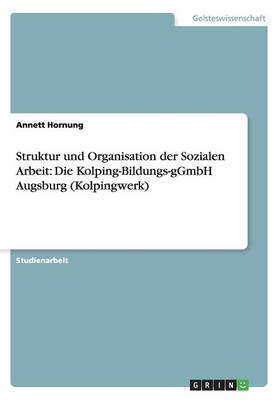 Struktur Und Organisation Der Sozialen Arbeit: Die Kolping-Bildungs-Ggmbh Augsburg (Kolpingwerk) (Paperback)