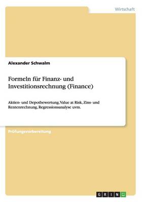 Formeln Fur Finanz- Und Investitionsrechnung (Finance) (Paperback)