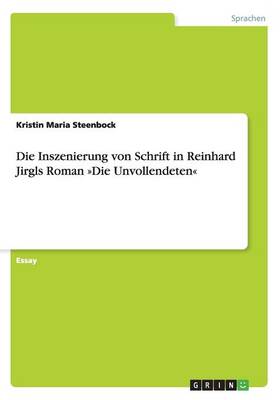 Die Inszenierung Von Schrift in Reinhard Jirgls Roman Die Unvollendeten (Paperback)