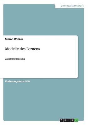Modelle Des Lernens (Paperback)