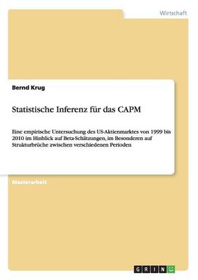 Statistische Inferenz F r Das Capm (Paperback)