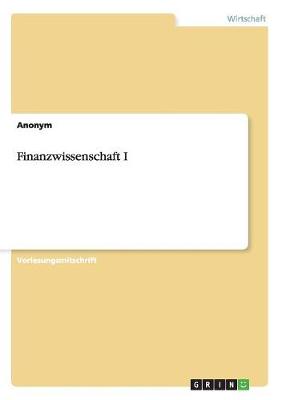 Finanzwissenschaft I (Paperback)
