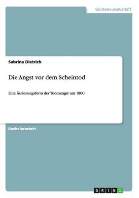Die Angst VOR Dem Scheintod (Paperback)