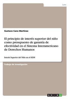 El Principio de Inter s Superior del Ni o Como Presupuesto de Garant a de Efectividad En El Sistema Interamericano de Derechos Humanos (Paperback)