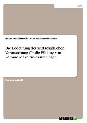 Die Bedeutung Der Wirtschaftlichen Verursachung Fur Die Bildung Von Verbindlichkeitsruckstellungen (Paperback)