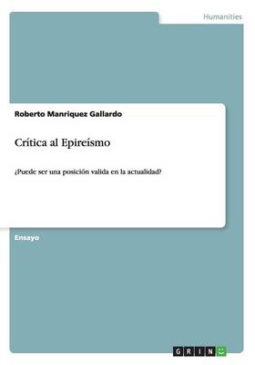 Critica Al Epireismo (Paperback)