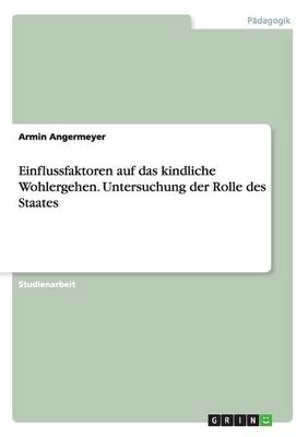 Einflussfaktoren Auf Das Kindliche Wohlergehen. Untersuchung Der Rolle Des Staates (Paperback)