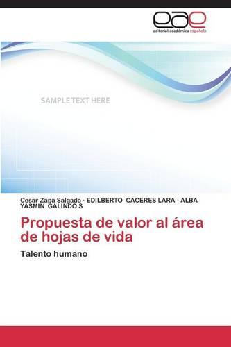Propuesta de Valor Al Area de Hojas de Vida (Paperback)