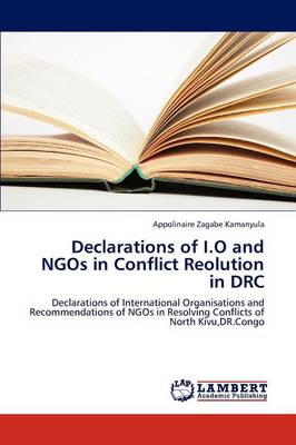 Declarations of I.O and Ngos in Conflict Reolution in Drc (Paperback)