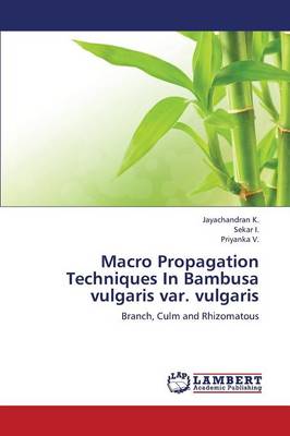 Macro Propagation Techniques in Bambusa Vulgaris Var. Vulgaris (Paperback)