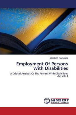Employment of Persons with Disabilities (Paperback)
