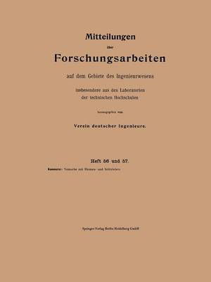 Versuche Mit Riemen- Und Seiltrieben - Forschungsarbeiten Auf Dem Gebiete Des Ingenieurwesens 56/57 (Paperback)