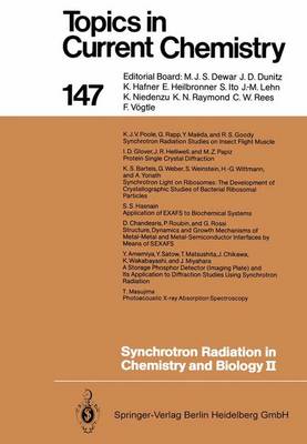 Synchrotron Radiation in Chemistry and Biology II - Topics in Current Chemistry 147 (Paperback)