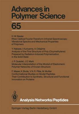 Analysis/Networks/Peptides - Advances in Polymer Science 65 (Paperback)