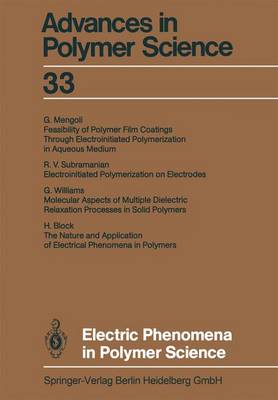 Electric Phenomena in Polymer Science - Advances in Polymer Science 33 (Paperback)