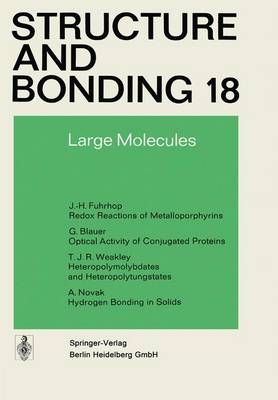 Large Molecules - Structure and Bonding 18 (Paperback)