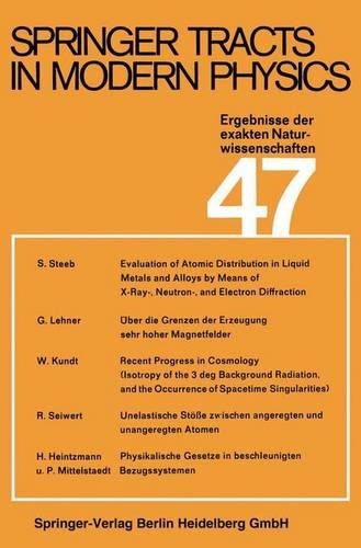 Springer Tracts in Modern Physics: Ergebnisse der exakten Naturwissenschaften - Springer Tracts in Modern Physics 65 (Paperback)