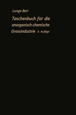 Taschenbuch F r Die Anorganisch-Chemische Gro industrie (Paperback)