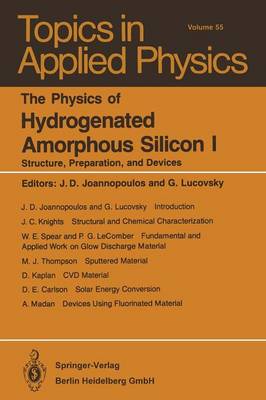 The Physics of Hydrogenated Amorphous Silicon I: Structure, Preparation, and Devices - Topics in Applied Physics 55 (Paperback)
