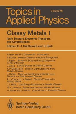 Glassy Metals I: Ionic Structure, Electronic Transport, and Crystallization - Topics in Applied Physics 46 (Paperback)