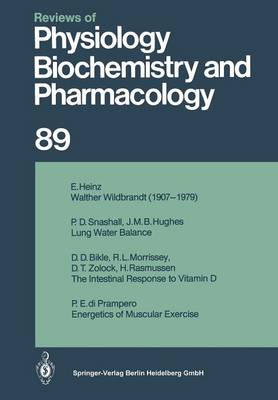 Ergebnisse der Physiologie, biologischen Chemie und experimentellen Pharmakologie - Reviews of Physiology, Biochemistry and Pharmacology 89 (Paperback)
