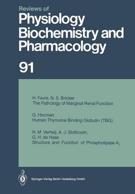 Reviews of Physiology, Biochemistry and Pharmacology: Volume: 96 - Reviews of Physiology, Biochemistry and Pharmacology 96 (Paperback)