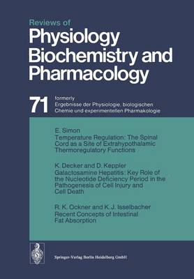 Reviews of Physiology Biochemistry and Pharmacology - Reviews of Physiology, Biochemistry and Pharmacology 71 (Paperback)