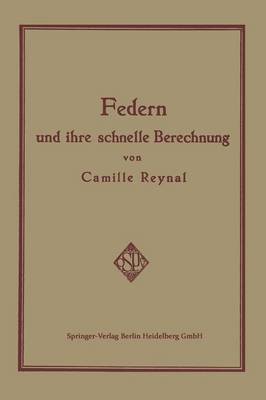 Federn Und Ihre Schnelle Berechnung (Paperback)