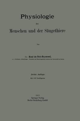 Physiologie Des Menschen Und Der S ugethiere (Paperback)