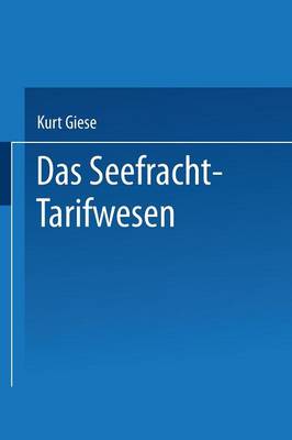 Das Seefracht-Tarifwesen (Paperback)