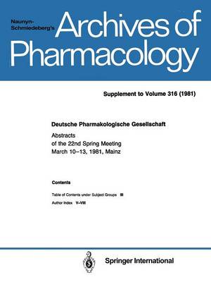 Deutsche Pharmakologische Gesellschaft (Paperback)