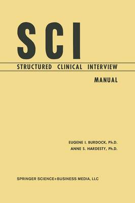 SCI, Structured Clinical Interview: Manual (Paperback)