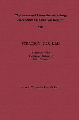 Strategy for R&D: Studies in the Microeconomics of Development - OEkonometrie und Unternehmensforschung Econometrics and Operations Research (Paperback)