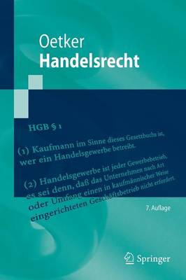 Handelsrecht - Springer-Lehrbuch (Paperback)